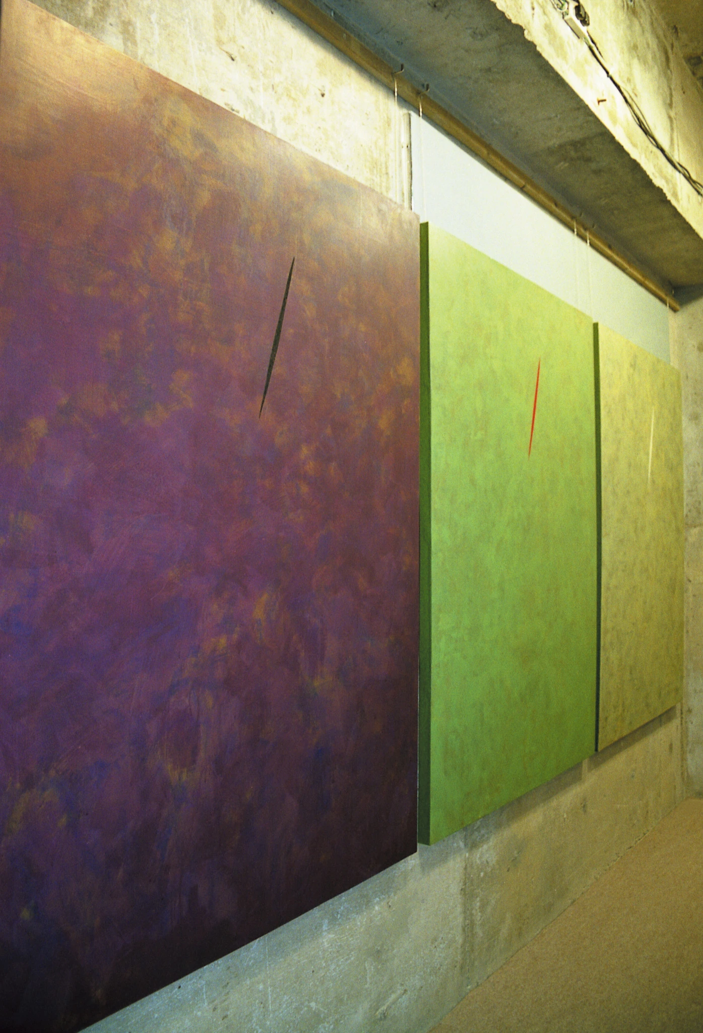 Angled installation view of Ghosts